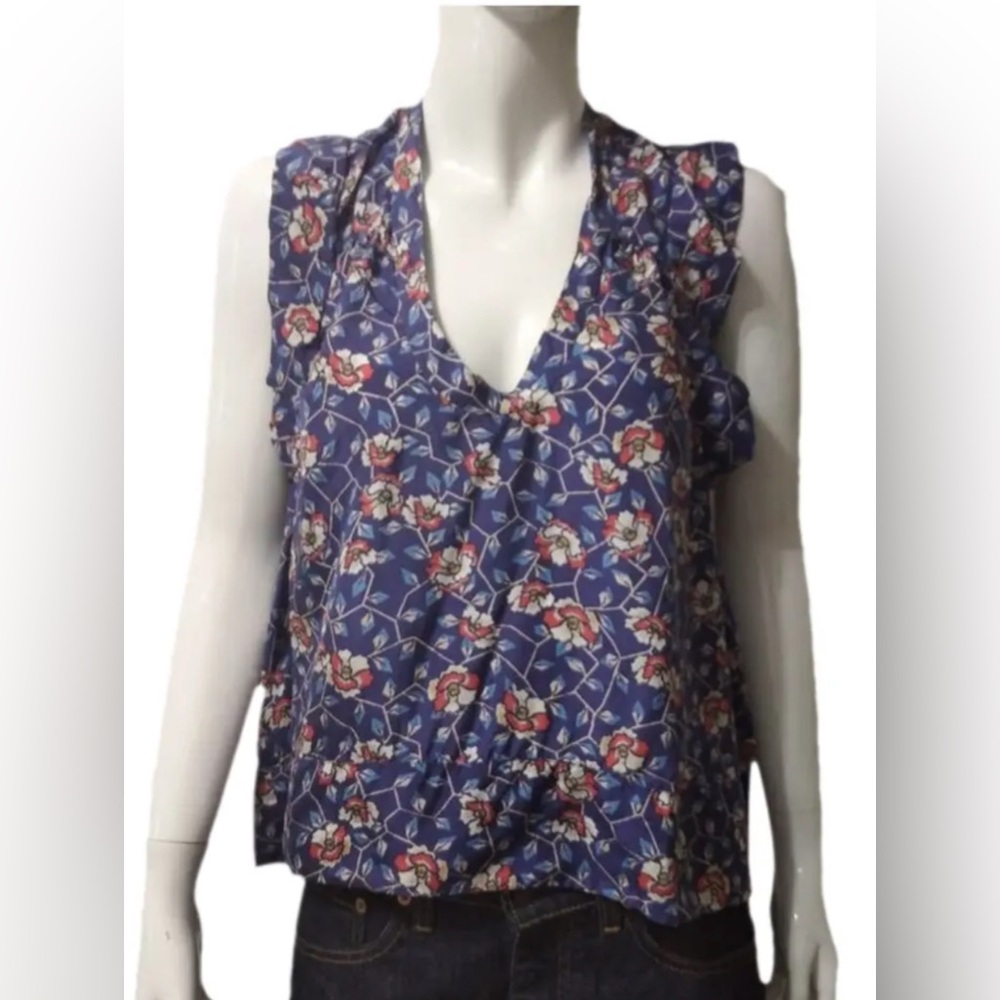 Isabel Marant Blue Floral Blouse